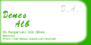 denes alb business card