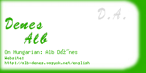 denes alb business card